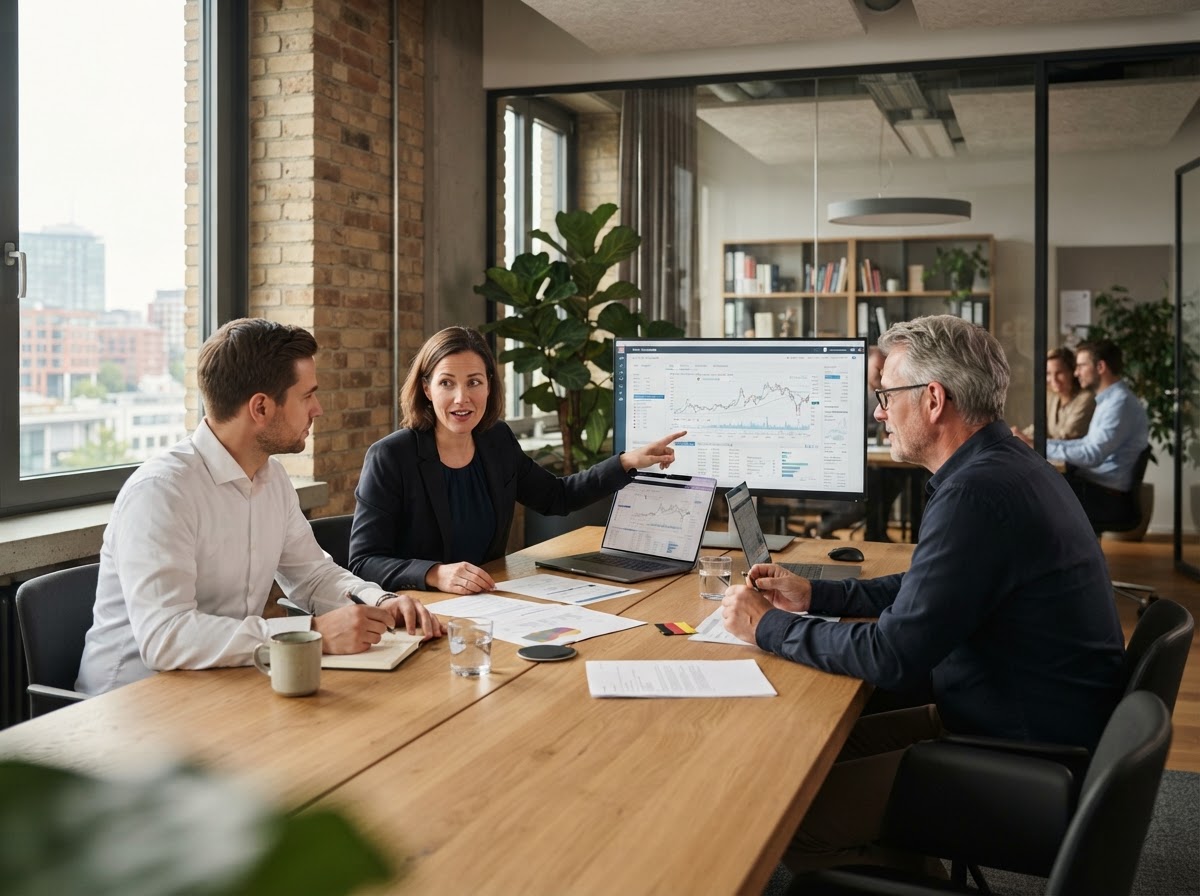 Arno Fondatrix analysts reviewing model output on data screens